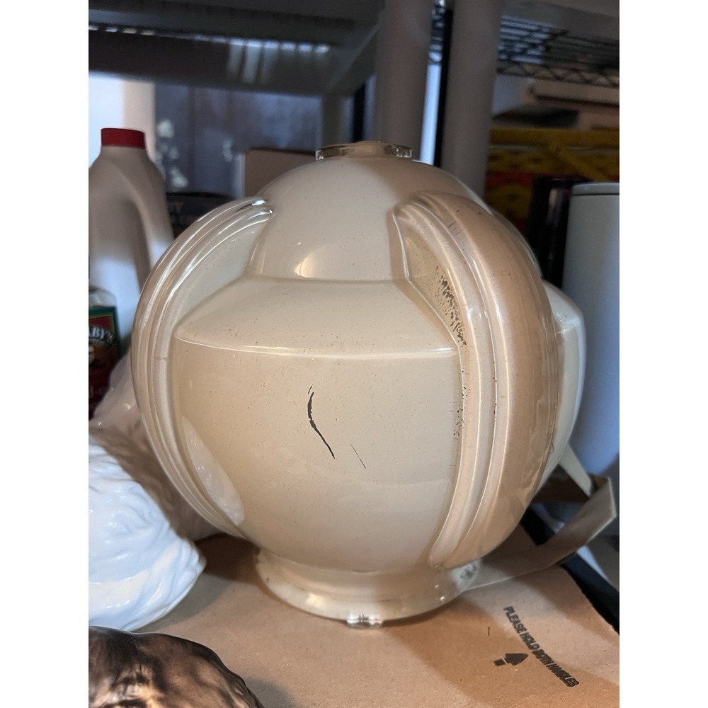 Art Deco Cream Biege Ribbed Panel Lamp Base Very Cool Repurpose - Picture 14 of 14